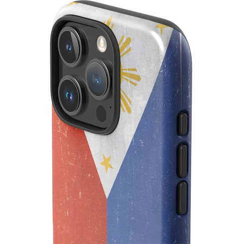 Philippines Flag Distressed iPhone 16 Pro Impact Case